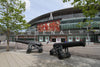 Cannon sculptures outside the Emirates Stadium