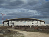 The old La Peineta stand during the rebuild in 2014