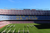 The Més que un club lettering in the seats of Camp Nou in 2017